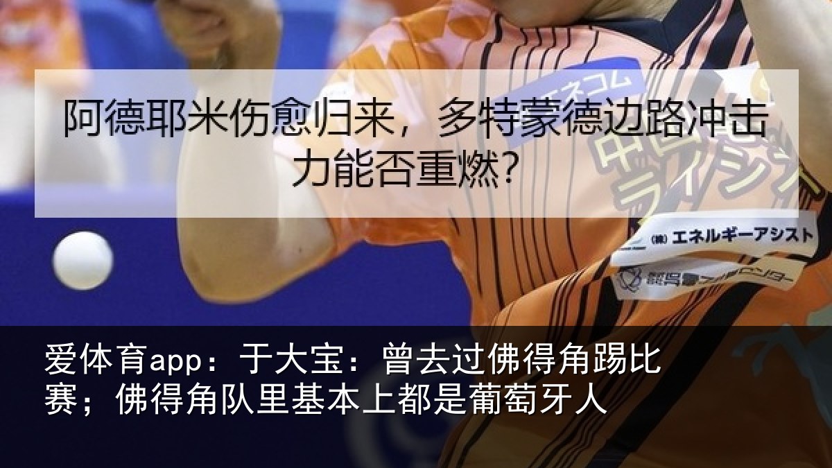 爱体育app：于大宝：曾去相关情况情况萄牙人